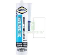 24PZ SILICONE ACETICO SIL SANITARI BOSTIK BIANCO RAL 9010 ML 280: