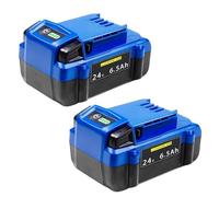 24V 6500mAh Batteria Ricaricabile Al Litio For Utensili Elettrici, Compatibile Con Kobalt KB624-03 KB524-03 KB424-03 KB224-03 KB124-03 0673802 1051230(2pc)