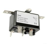 24V AC Fan Relay SPST Interruttore per impianti HLK - Relè di ventola affidabile 25A per climatizzatore riscaldamento - Compatibile con 44290 JFR290 - Include staffa di montaggio - Nero