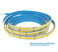 24V Bobina Striscia Led COB 14W/M 120LM/W 1700LM/M CRI 90 Bianco Caldo 3000K 5 M
