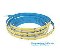 24V Bobina Striscia Striscia LED COB 14W/M 120LM/W 1700LM/M CRI 90 Bianco Freddo