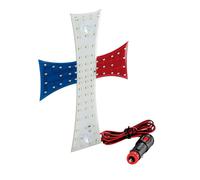 24V Francese Bandiera Croce LED Firmare 25 CM Targa Camion Casa Su Interruttore