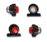 24V LED 4 X Rimorchio Parafango Traino Bianco Rosso Marcatore Luci Camion Telaio