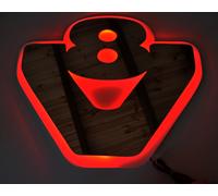 24V LED Rosso Piastra Argento Specchio V8 Firmare per Trucks Scania Luce #