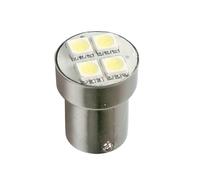 24V Led Series 4 SMD x 3 chips (P21W) BA15s 1 pz Scatola Bianco Doppia polarità