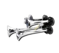 24V Quadruplo Aria Clacson Potenza Cromo Alto Tromba Legale Suono Camion Autobus