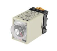 24VAC 10S 8 Terminali Gamma Regolabile Ritardo Timer Relè a tempo AH3-3 con base