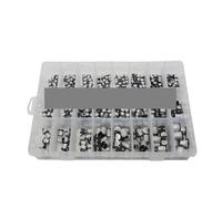 24Value Total 400PCS 1uF~1000uF 6.3V-50V SMD Aluminum Electrolytic Capacitors Assortment Kit Box AUOQKQUT