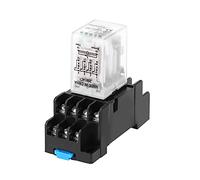 24VDC/220VAC Bobina 14 Pin 5A Mini Relè Elettromagnetico Intermedio con Base per Officine HH54P (MY4NJ)