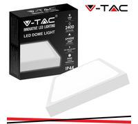 24W LED DOME LIGHT QUADRATO CORNICE BIANCA 6500K IP44 - Fredda - 029995