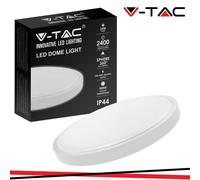 24W LED DOME LIGHT ROTONDO CORNICE BIANCA 3000K IP44 - Calda - 029980