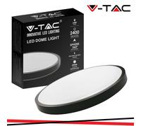 24W LED DOME LIGHT ROTONDO CORNICE NERA 6500K IP44 - Fredda - 029985