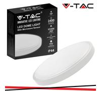 24W LED DOME LIGHT ROTONDO MICROWAVE SENSOR CORNICE BIANCA 6 - Fredda - 030005