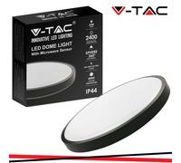 24W LED DOME LIGHT ROTONDO MICROWAVE SENSOR CORNICE NERA 400 - Naturale - 030007