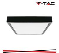 24W LED DOME LIGHT WITH MICROWAVE SENSOR 4000K SQUARE,BLACK - Naturale - 030015