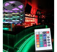 24W RGB LED Strisce Telecomando Luminosa Cambio Colore Dimmerabile Lunghezza 5m