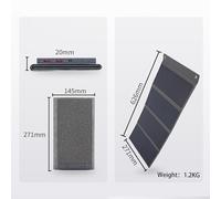 24W Solar Power Bank 24000mAh Portatile Impermeabile Batteria Esterna IP68 Antipolvere Off Grid Alimentazione per Campeggio Escursionismo Generatore di Ricarica Rapida