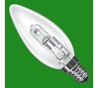 24x 18W (=25W) Alogena Dimmerabile Trasparente Lampadine a Candela,Ses E14