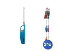 24x Accendigas Arrow A Fiamma Ricarichebile In Plastica E Metallo, Assortiti