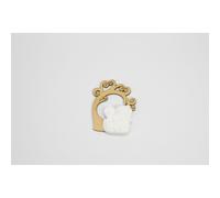 24 GESSO GESSETTO BAMBINA PRIMA COMUNIONE SU ALBERO DELLA VITA IN LEGNO 4,5 CM