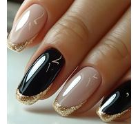 24x/Box Mediums Press Sui Chiodi Semplici Coperture Complete Stick On French Tip False Artificiale