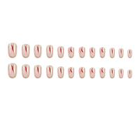 24x/Box Sparkling Full Covers Stick On Nails Autunno Inverno Falso Mandorla Artificiale A Forma di Premere On