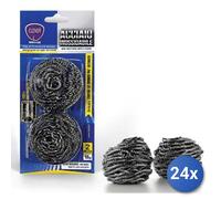 24x Bundle Clendy Paglietta Acciaio 18Gr Inox 2Pz