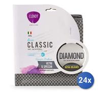 24x Bundle Clendy Panno Microfibra Diamond Vetri