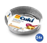 24x Bundle Cuki Vaschetta Alluminio Tg59 Tonda Torta 23X3