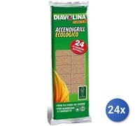 6x Diavolina 24 Cubi Accendifuoco Ecologica