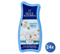 24x Bundle Felce Azzurra Casa Assorbiodori Gel 140 Grammi Muschio Bianco