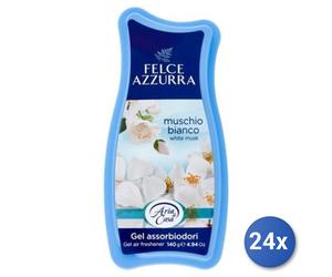 24x Bundle Felce Azzurra Casa Assorbiodori Gel 140 Grammi Muschio Bianco