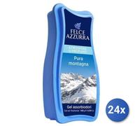 24x Bundle Felce Azzurra Casa Assorbiodori Gel 140 Grammi Pura Montagna