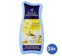 24x Bundle Felce Azzurra Casa Assorbiodori Gel 140 Grammi Vaniglia Monoi