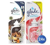 24x Bundle Glade Deo Sense Spray Ricarica Mix2 Peonia