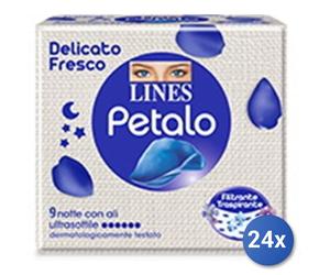 24x Bundle Lines Assorbenti Petalo Ali Notte 10/9 Offerta
