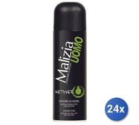 24x Bundle Malizia Schiuma Barba Vetyver Ml 50 Mignon
