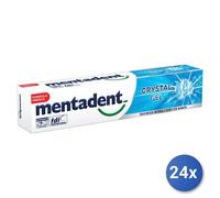 24x Bundle Mentadent Dentifricio 75 Ml. White System Crystal Gel