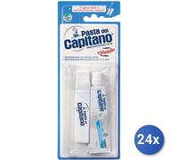 24x Bundle Pasta Capitano Spazzolino Viaggio +Dentifricio