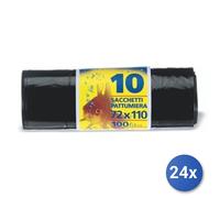 24x Bundle Peter Sacchi Bidone Nero 72X110 Nyl Pesan 10P Rot