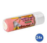24x Bundle Sacchi Immondizia 35X42 Bagno Virosac + Scarpe 15 Pezzi