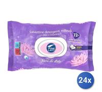 24x Bundle Salviette Baby 72 Piuma Lady Fiori Di Loto Made In Italy