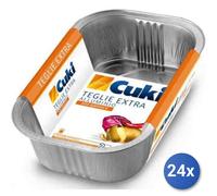 24x Bundle Teglie Alluminio 4 Porz. Cuki Alto Spessore 2 Pezzi