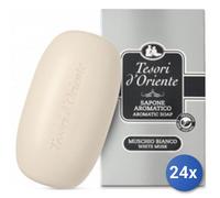 24x Bundle Tesori D'Oriente Saponetta 125 Grammi Muschio Bianc Made In Italy