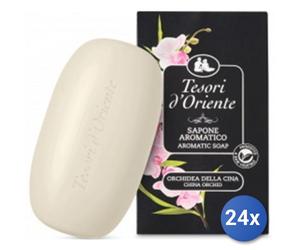 24x Bundle Tesori D'Oriente Saponetta 125 Grammi Orchidea Made In Italy