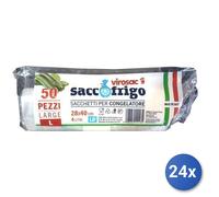 24x Bundle Virosac Sacchi Frigo Rotolo 28X40 Pz 50