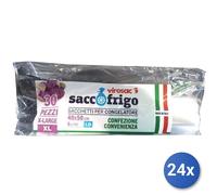 24x Bundle Virosac Sacchi Frigo Rotolo 40X50 Pz 30