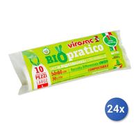 24x Bundle Virosac Sacchi Pattumiera Umido 50X60 Bio Manig.10P Pot