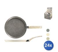 24x Crepiere Antiaderente Pearl, 24Cm, Nero, Home In Rombo