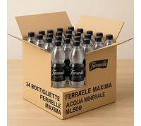 24X Ferrarelle Maxima 500ml Acqua Minerale Frizzante Naturale Bolle Autentiche